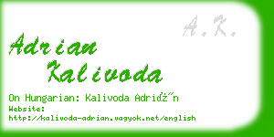 adrian kalivoda business card